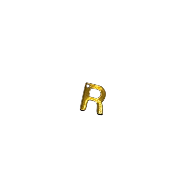Flat Letter - R Gold