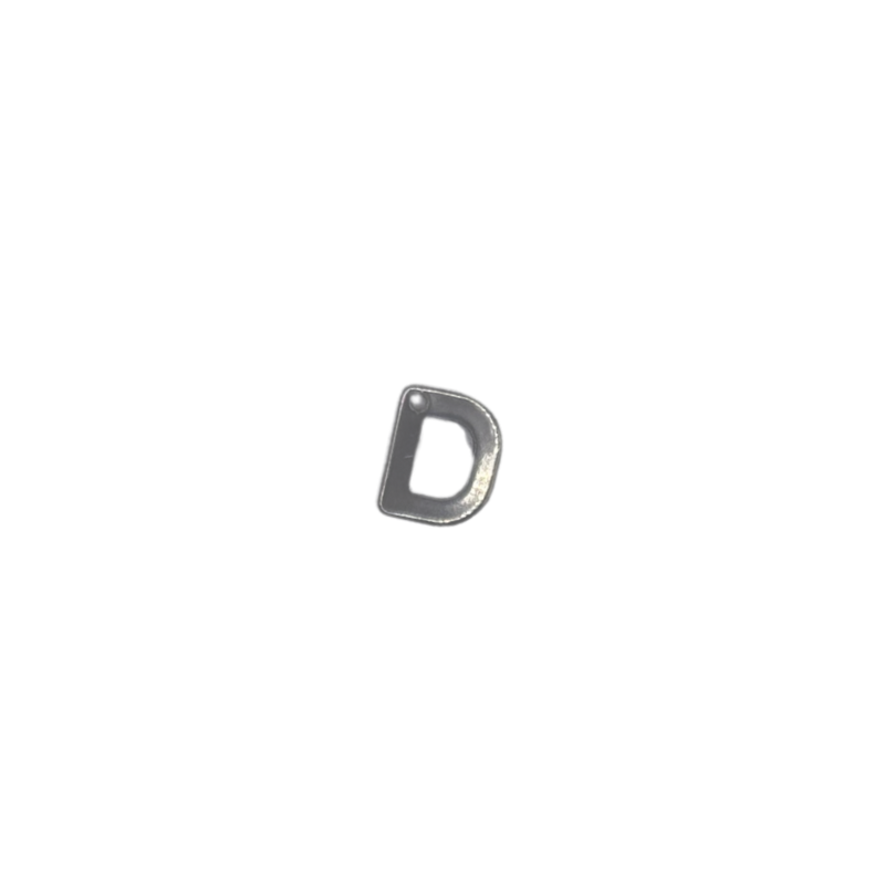 Flat Letter - D Silver