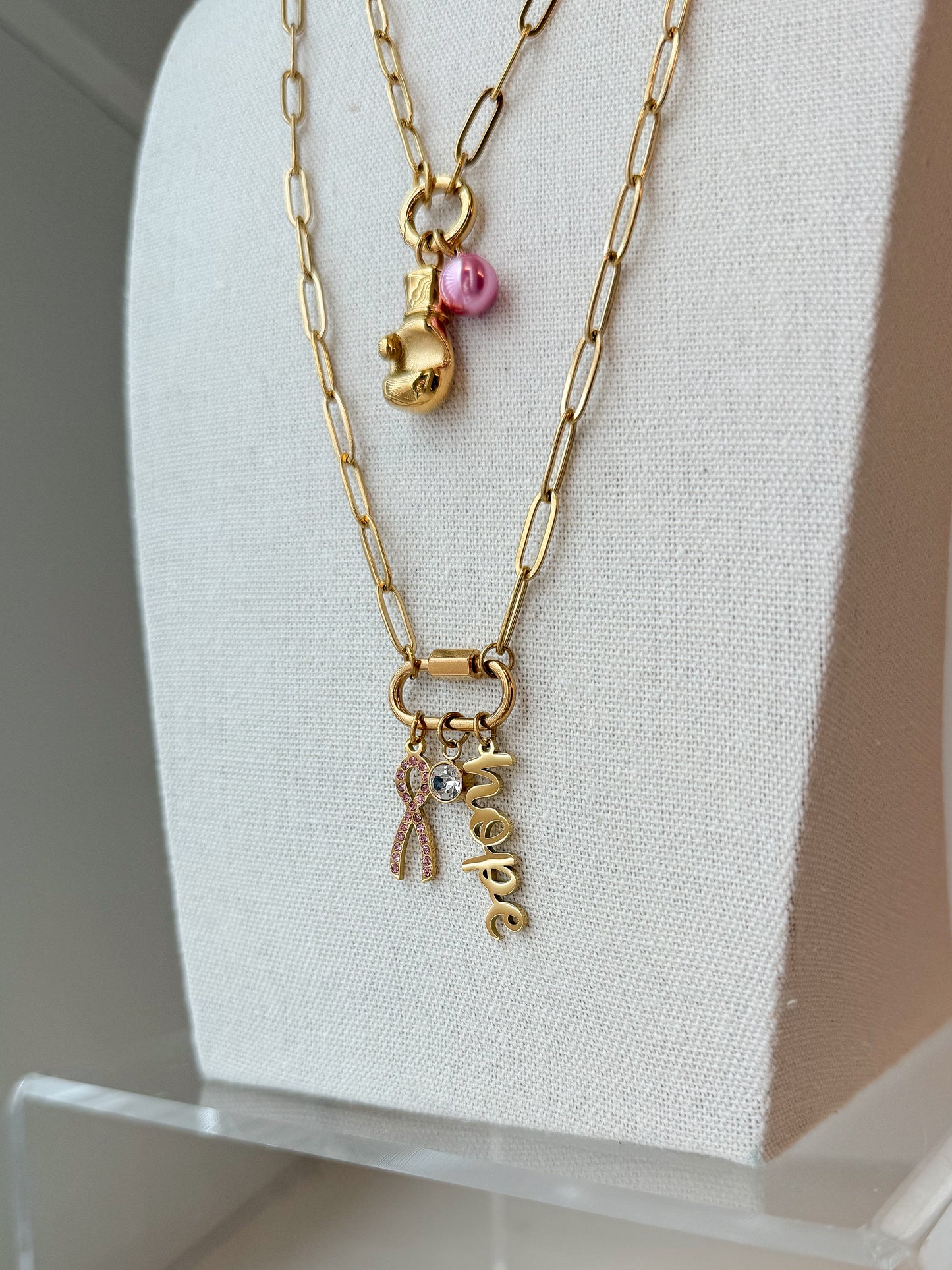 Breast Cancer Charm Keeper