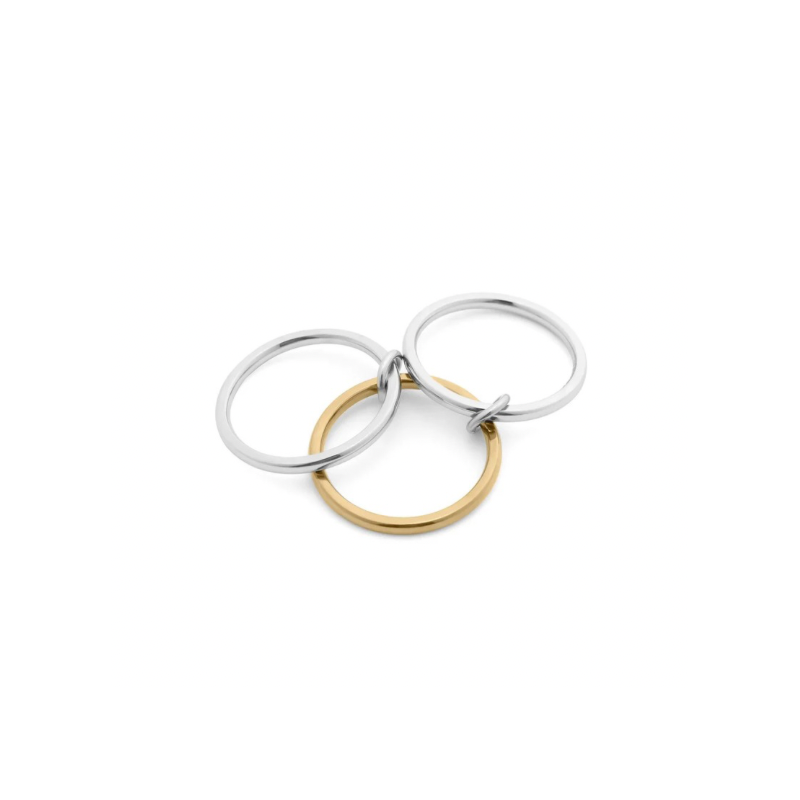 Two-Toned Triple Stack Ring