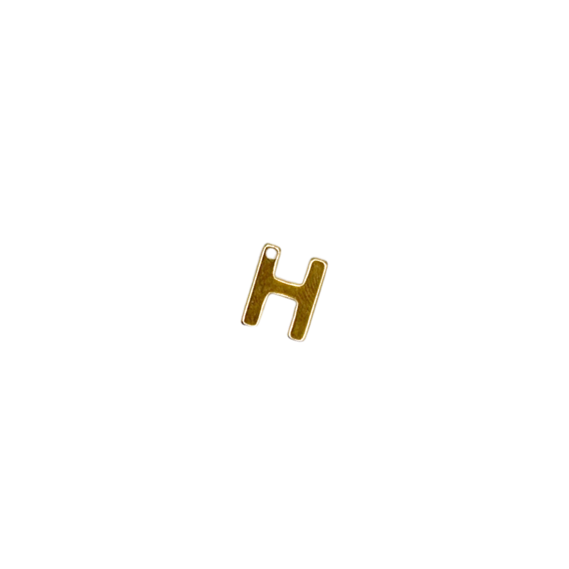 Flat Letter - H Gold