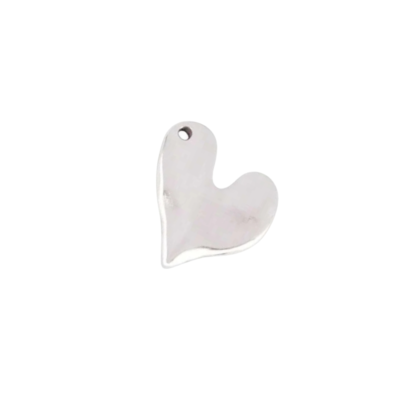 Oblong Heart - Silver