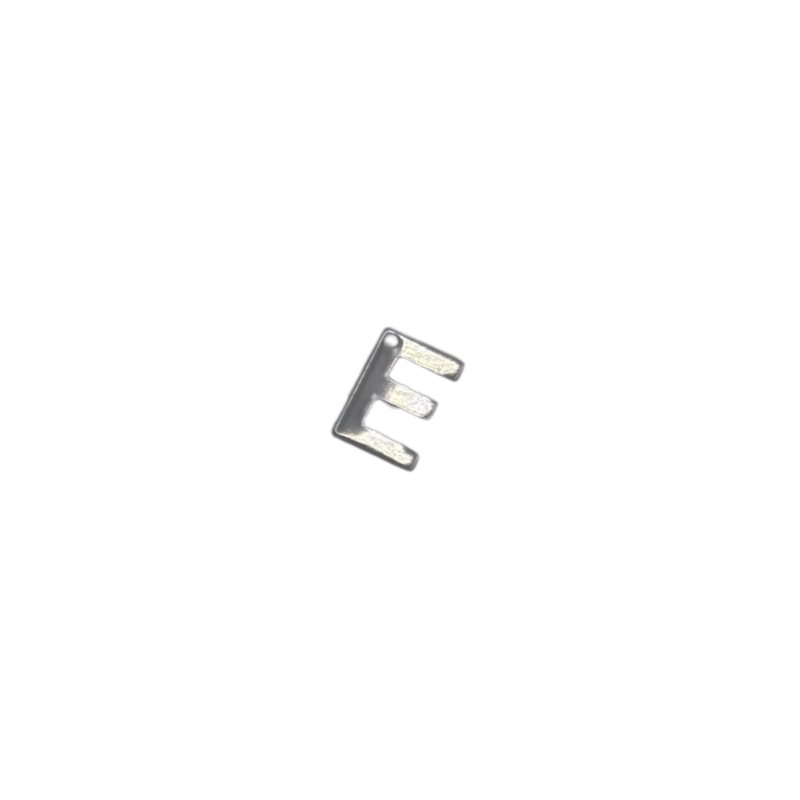 Flat Letter - E Silver