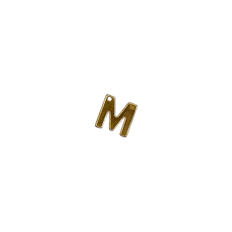 Flat Letter - M Gold