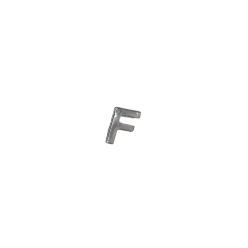 Flat Letter - F Silver