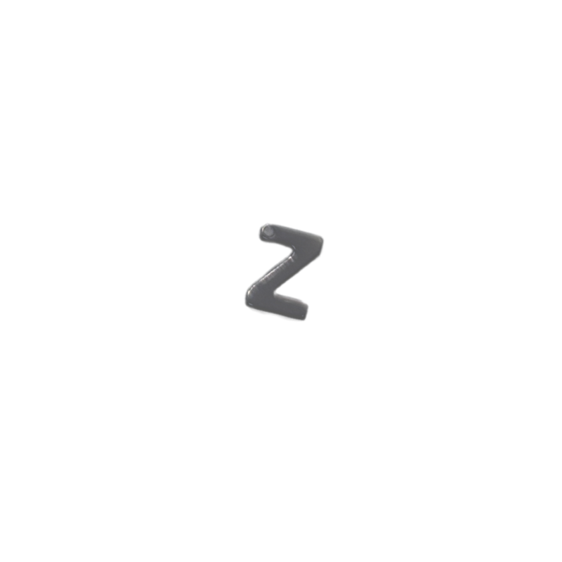 Flat Letter - Z Silver