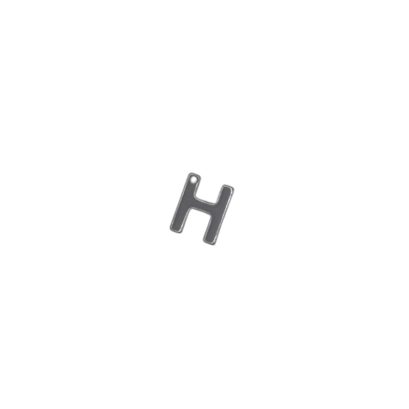 Flat Letter - H Silver