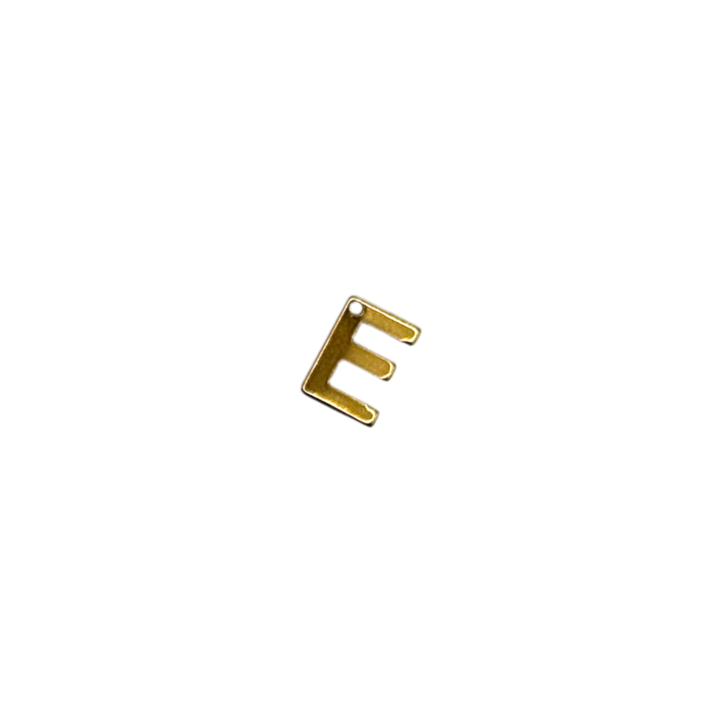 Flat Letter - E Gold