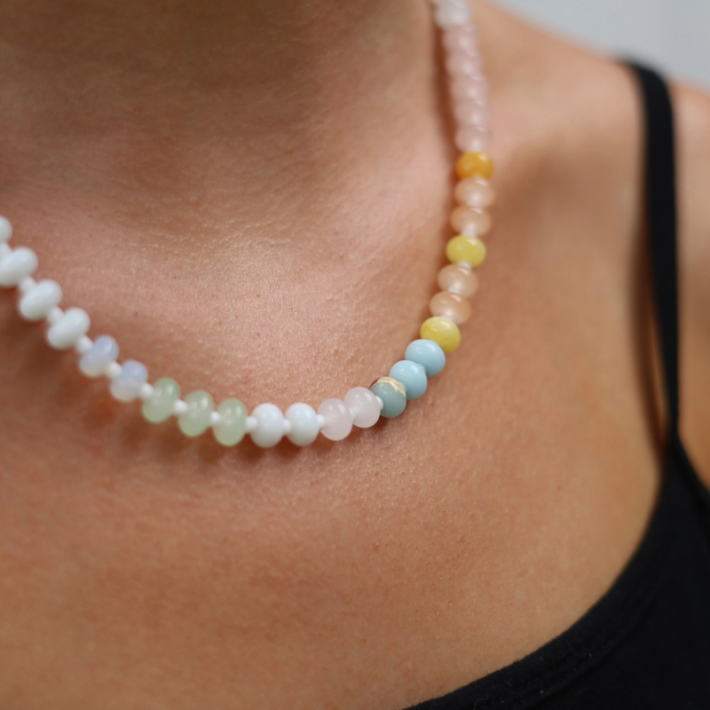 Neutral Beaded Choker