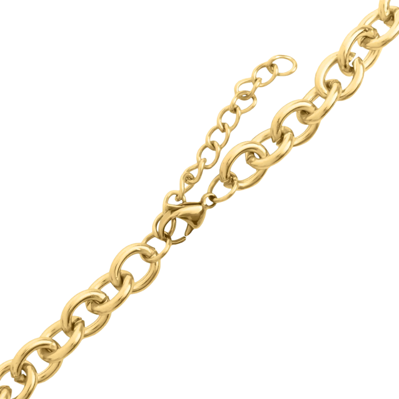 Oval Chain Lariat