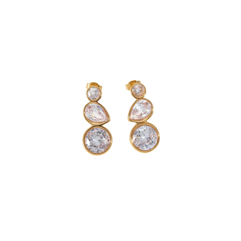 Teardrop Stone Drop Stud