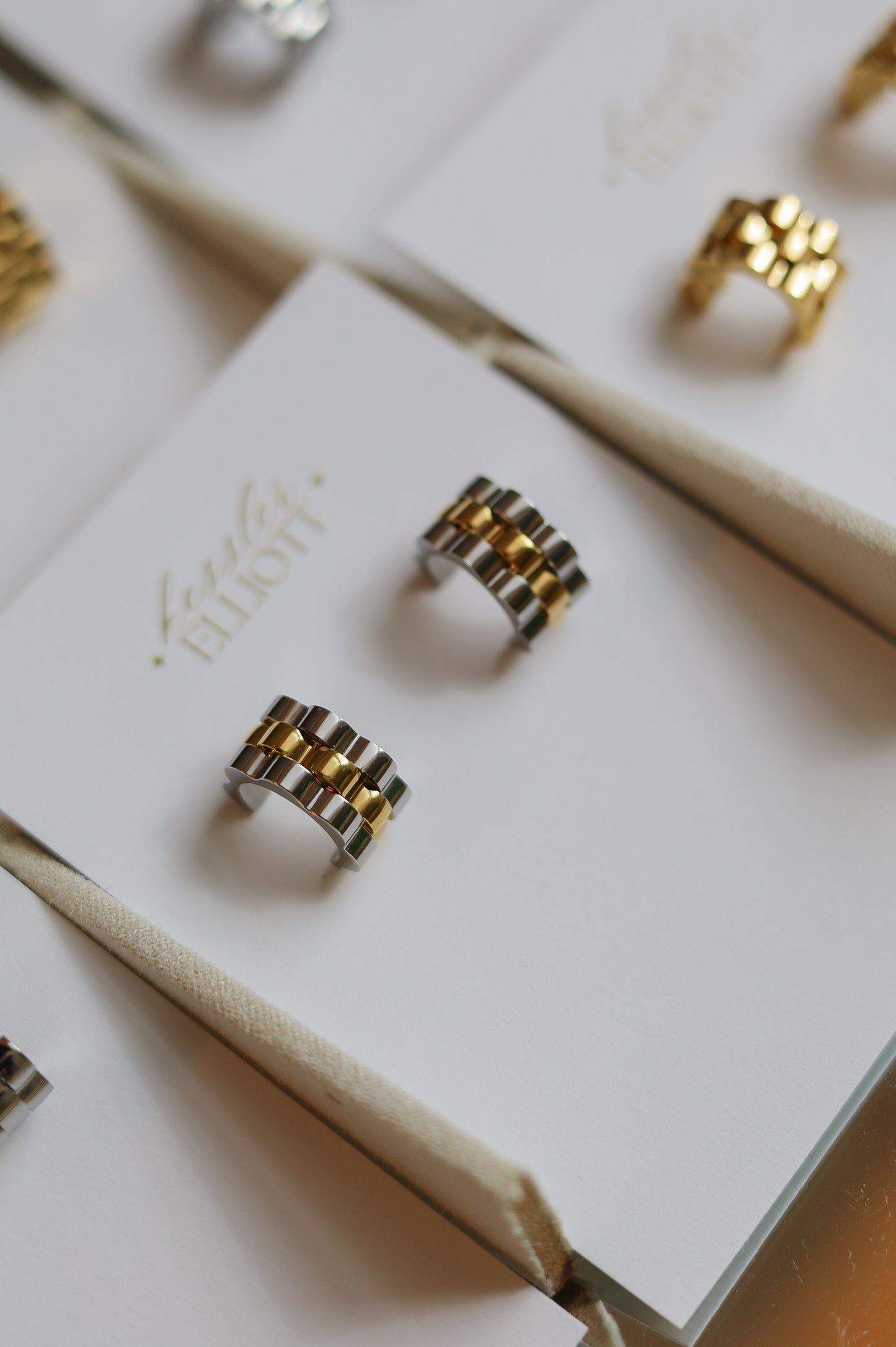 Watchband Huggie Earrings