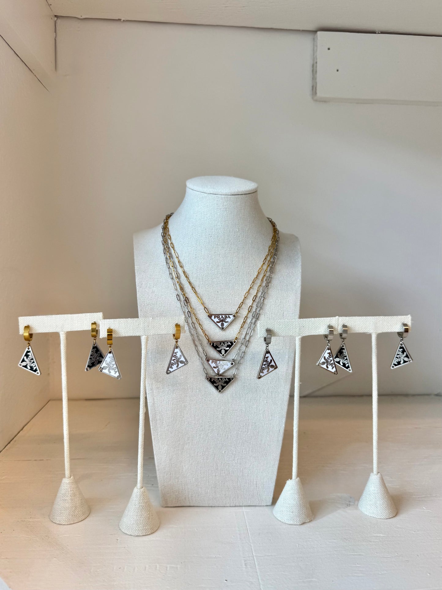 Mini Designer Triangle Earrings
