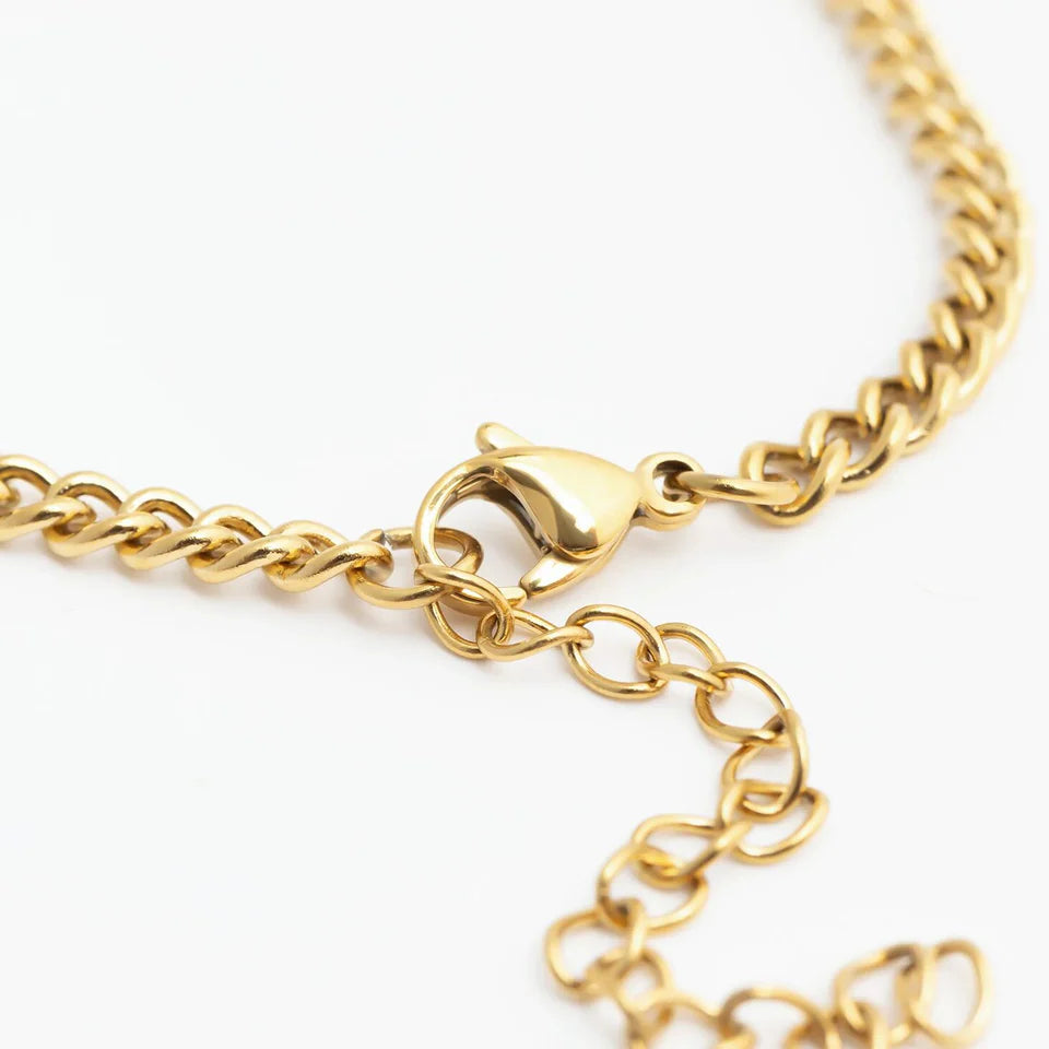 Curb + Stone Bracelet