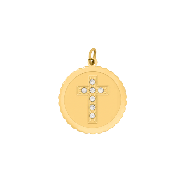 Circular Scalloped Cross