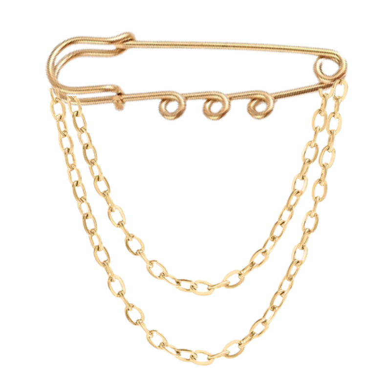 Brooch with Cable Chains