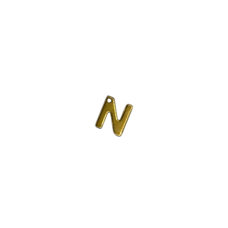 Flat Letter - N Gold