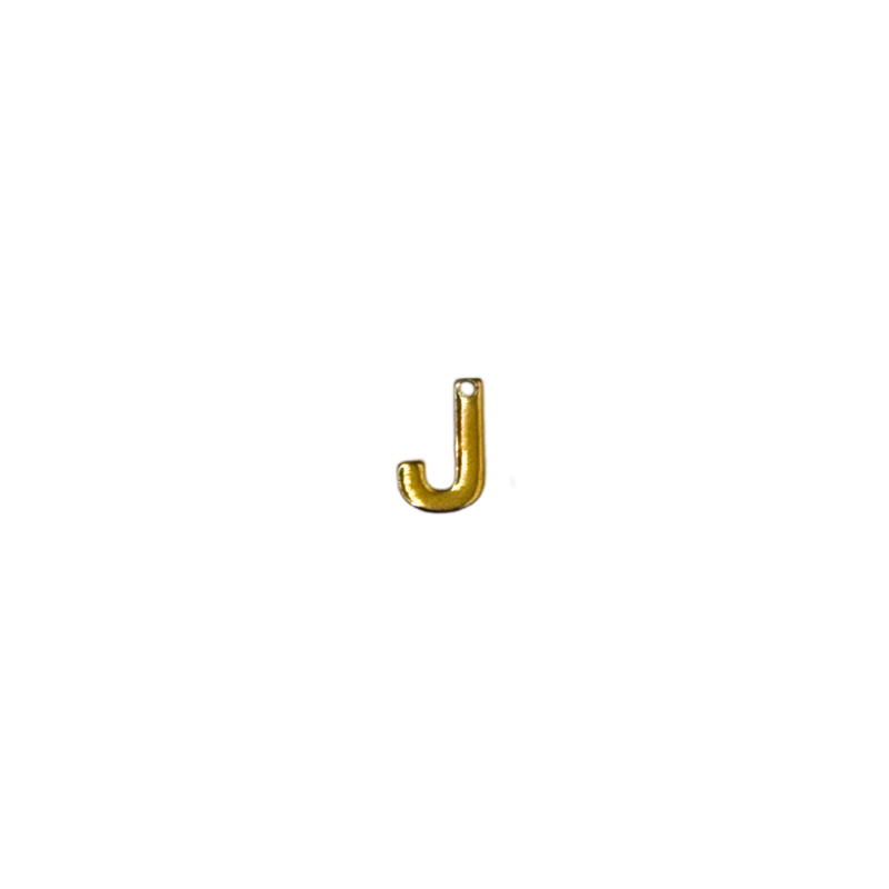 Flat Letter - J Gold