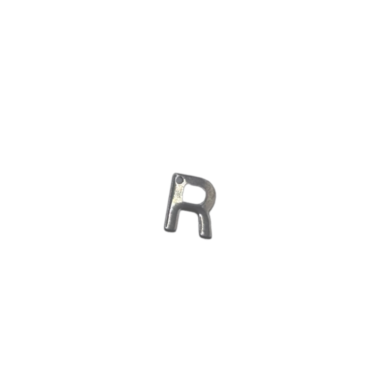 Flat Letter - R Silver