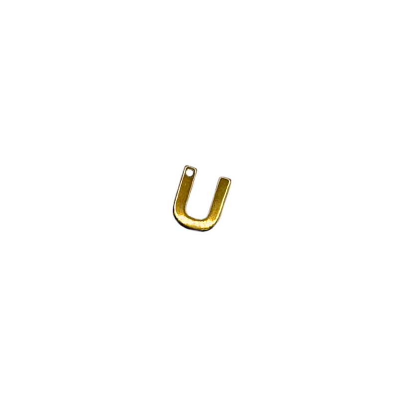 Flat Letter - U Gold