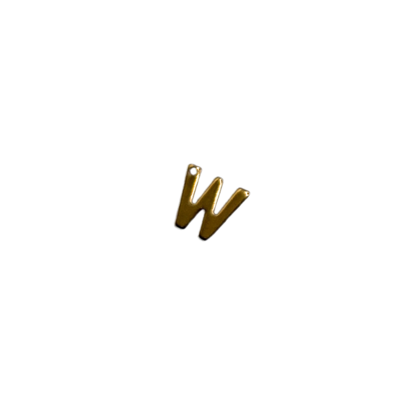 Flat Letter - W Gold