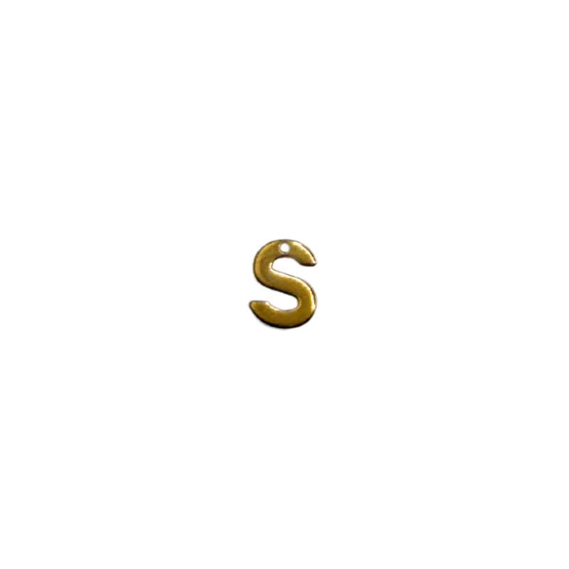 Flat Letter - S Gold