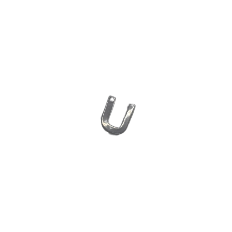 Flat Letter - U Silver