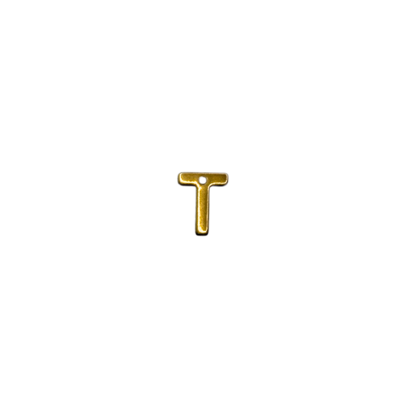 Flat Letter - T Gold