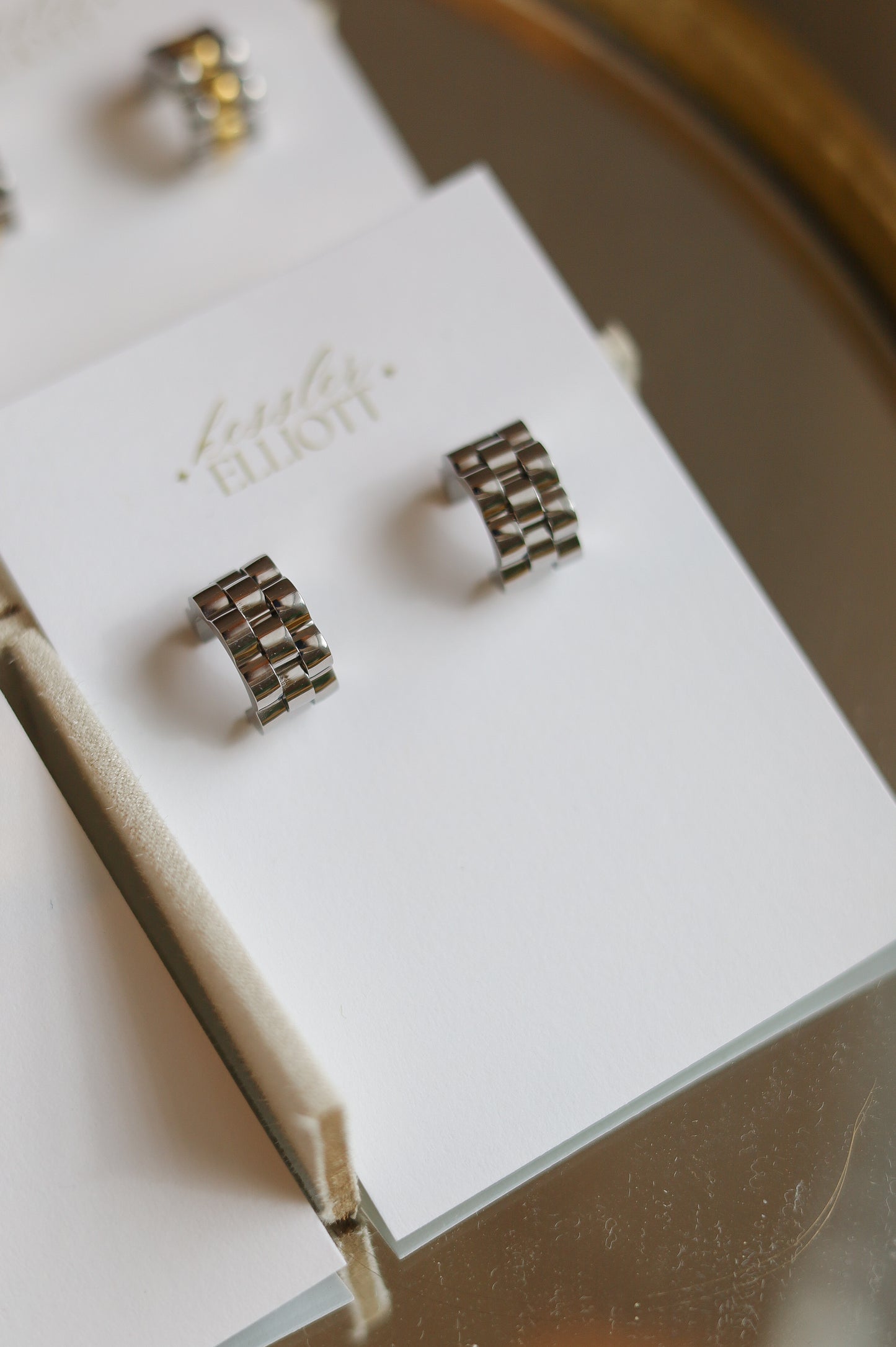 Watchband Huggie Earrings