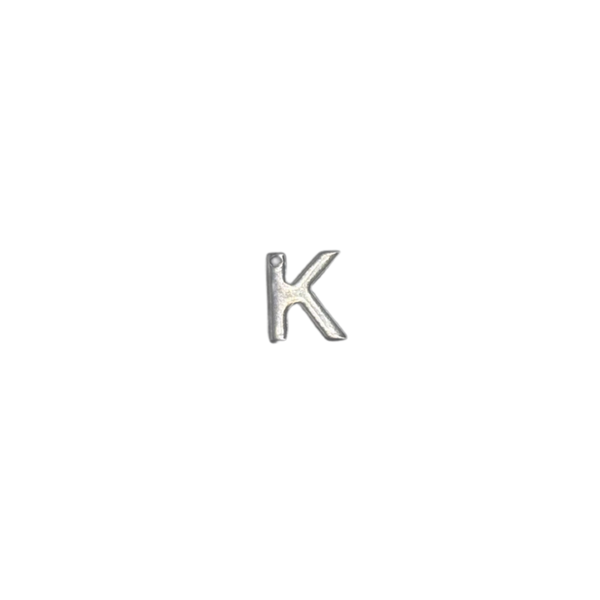Flat Letter - K Silver