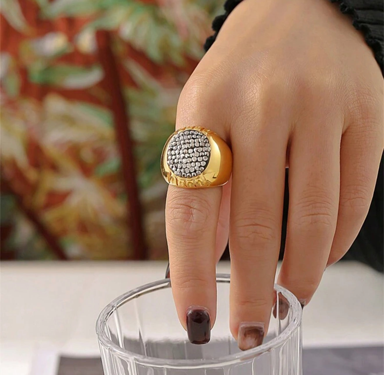 Two-Toned Pavé Ring