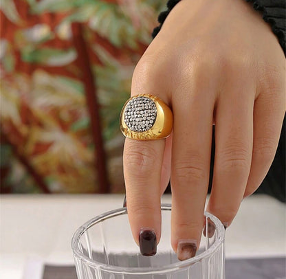 Two-Toned Pavé Ring