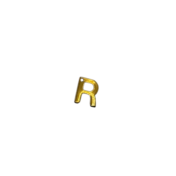 Flat Letter - R Gold