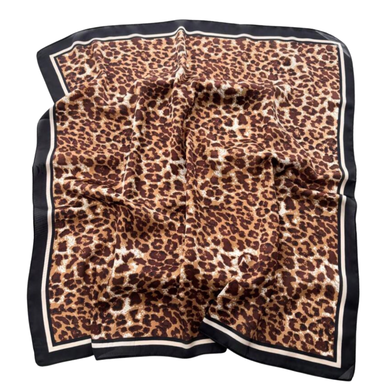 Animal Print Scarf - Brown Cheetah