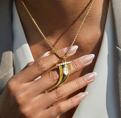 Horn Pendant Necklace