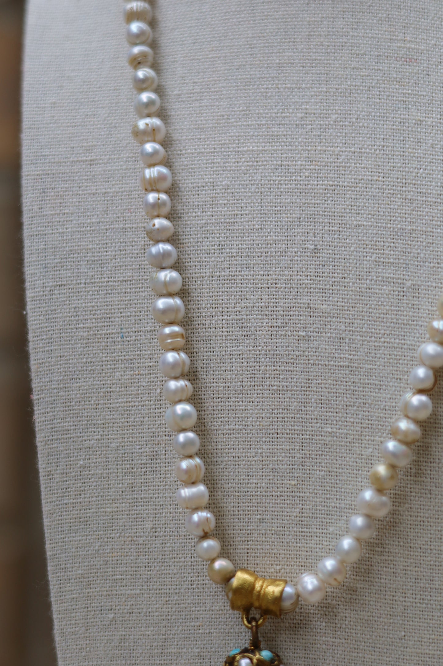 Vintage Pearl Fringe Necklace