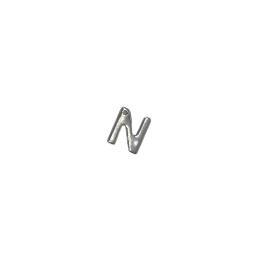 Flat Letter - N Silver