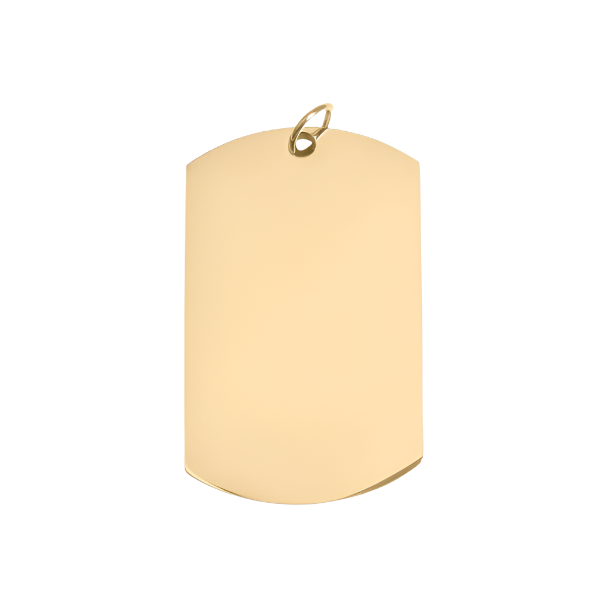 Gold Dog Tag