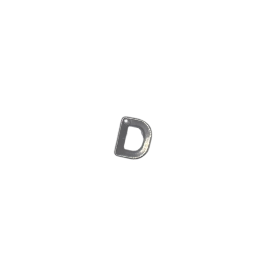 Flat Letter - D Silver