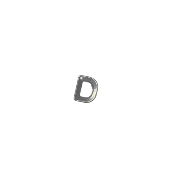 Flat Letter - D Silver