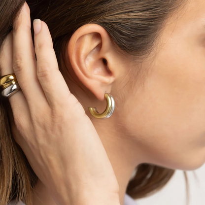 Two-Toned Hoops
