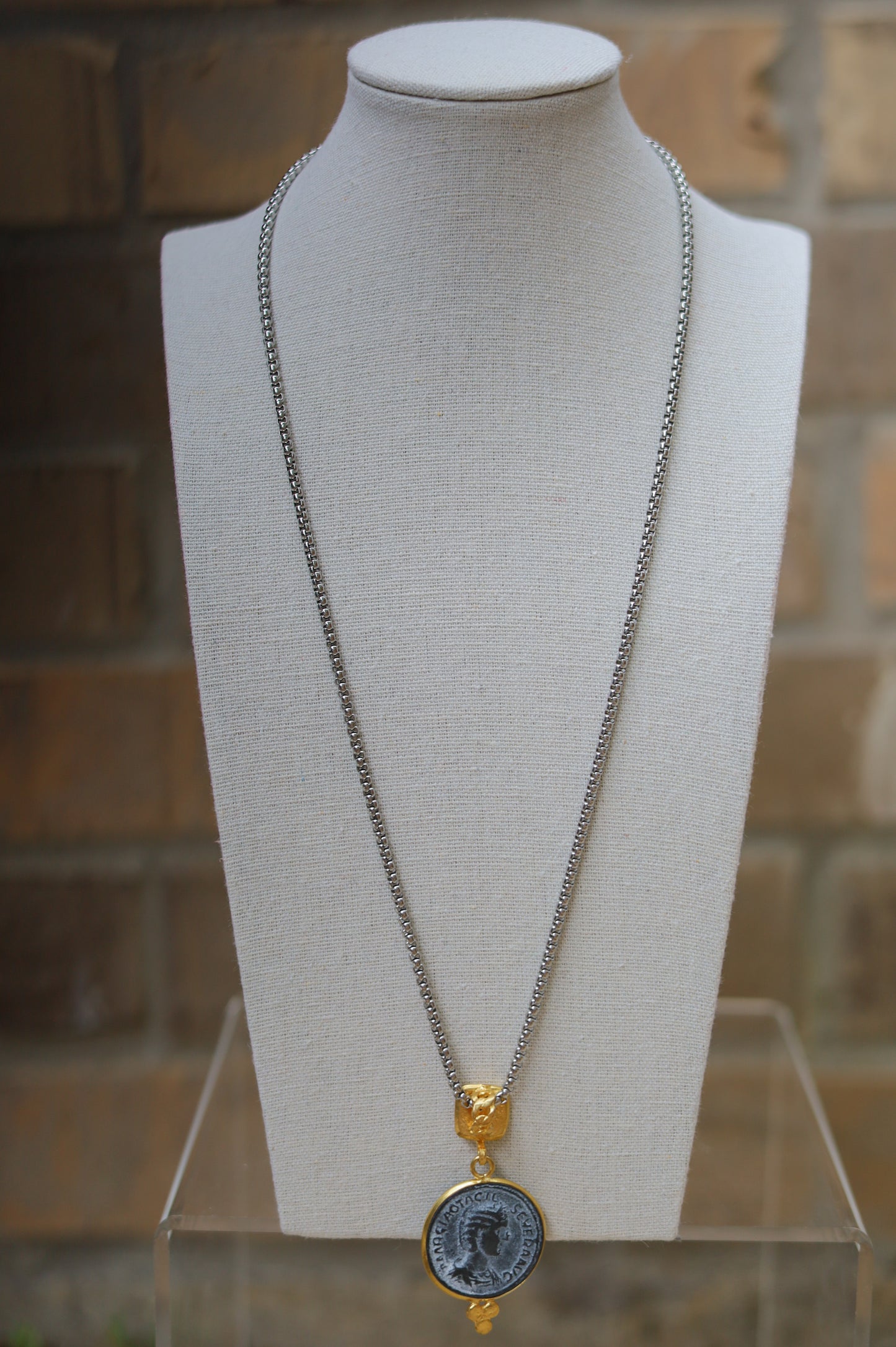 Vintage Two-Toned Coin Necklace