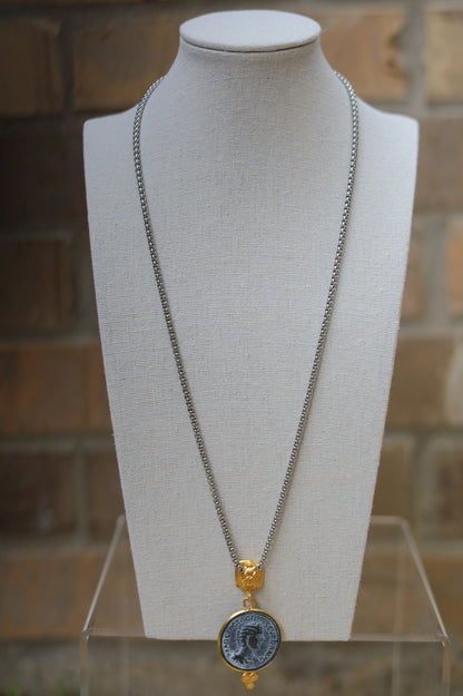 Vintage Two-Toned Coin Necklace