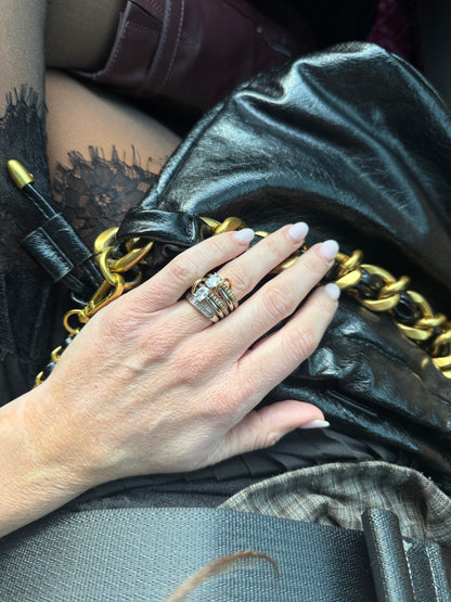 Pavé Double Stack Ring