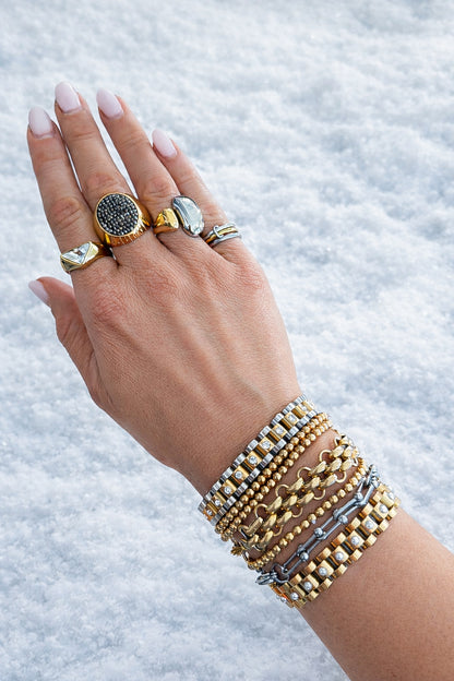 Two-Toned Oval Ring