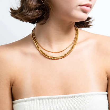 Gold Beaded Necklace