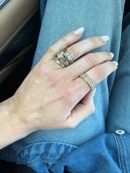 Emerald Cut Infinity Ring