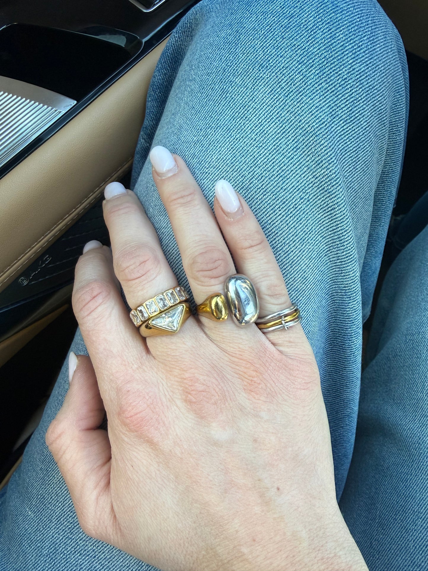 Two-Toned Oval Ring