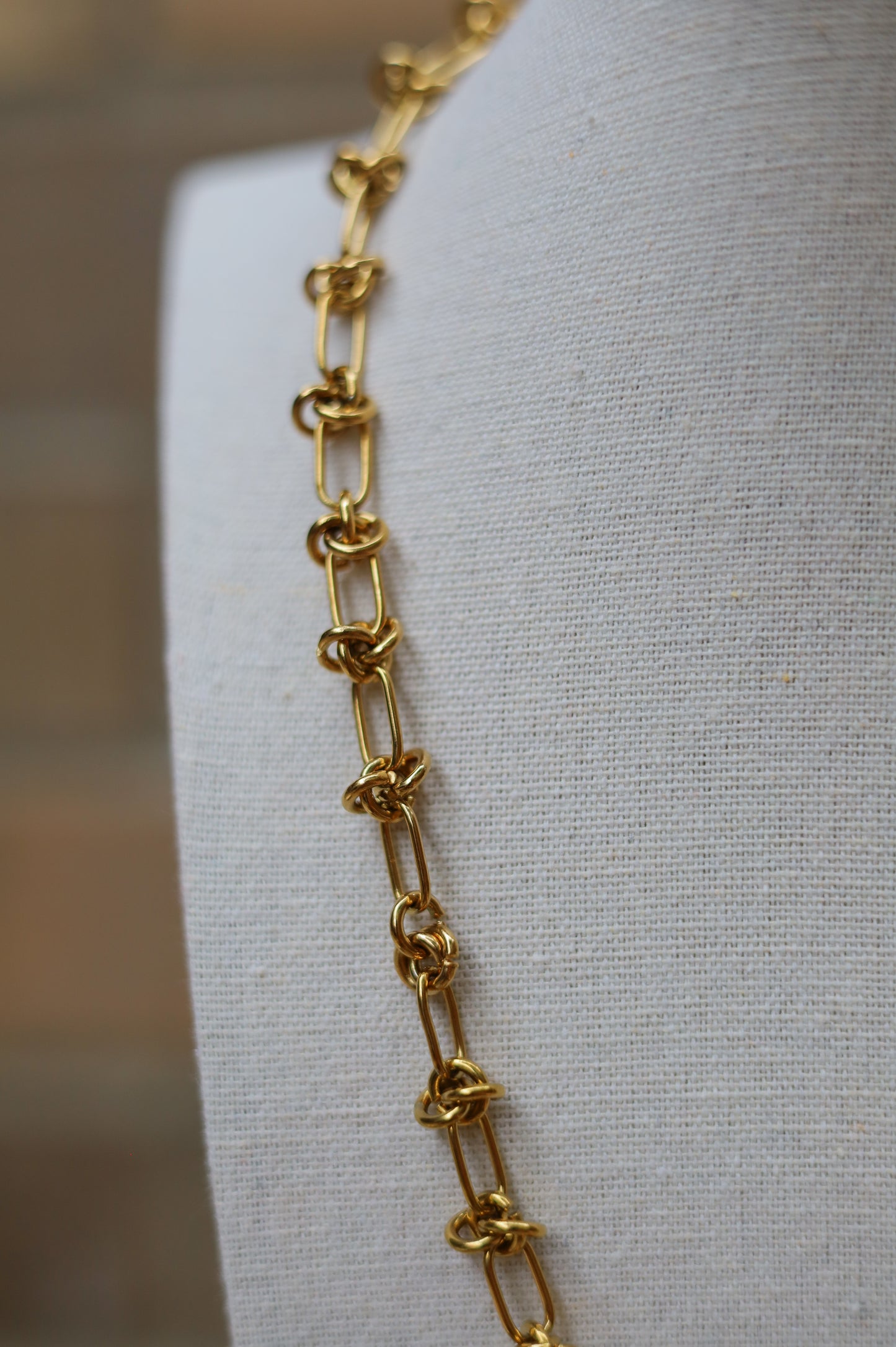 Vintage Ruby + Pearl Coin Knotted Necklace