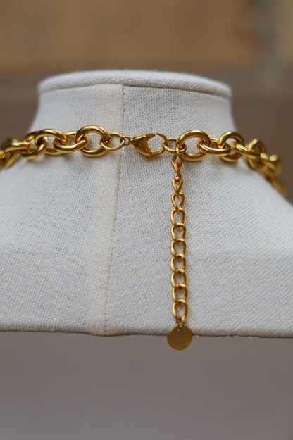 Vintage Scarlet Lariat Coin Necklace